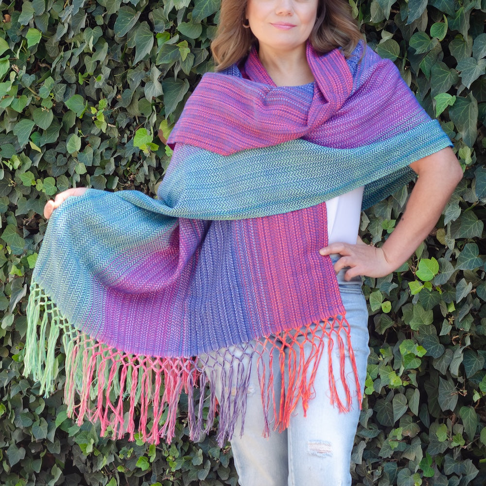 Ombre Multicolored Rebozo, or Shawl