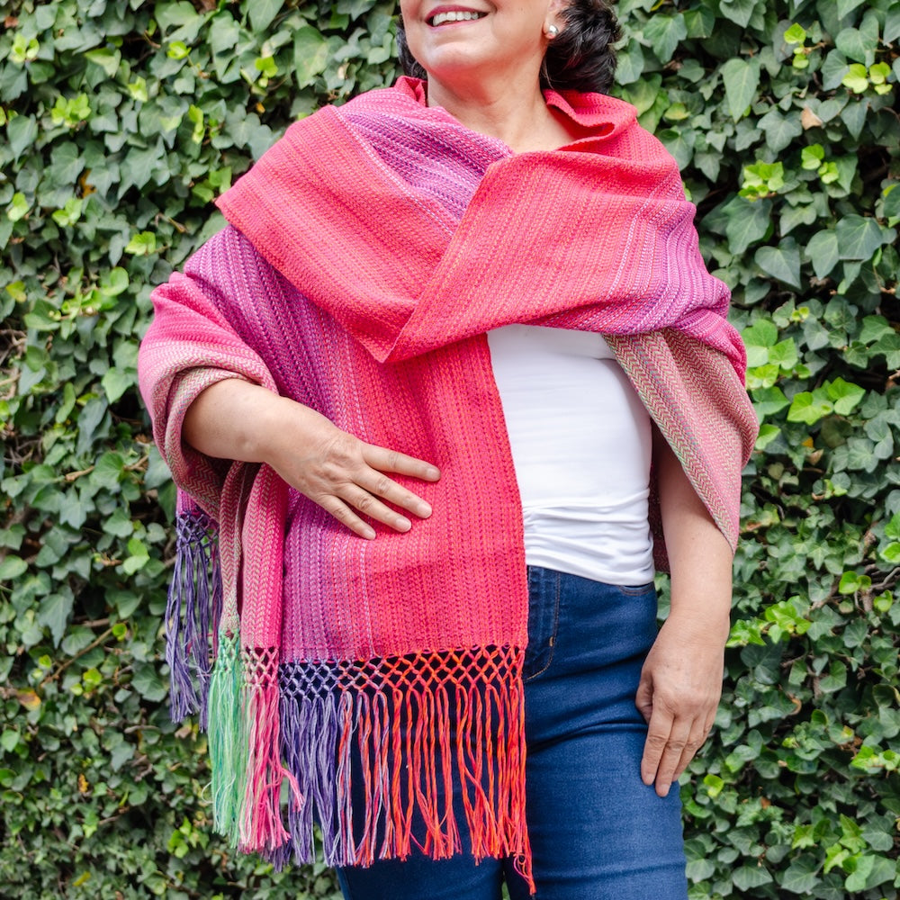 Ombre Multicolored Rebozo, or Shawl
