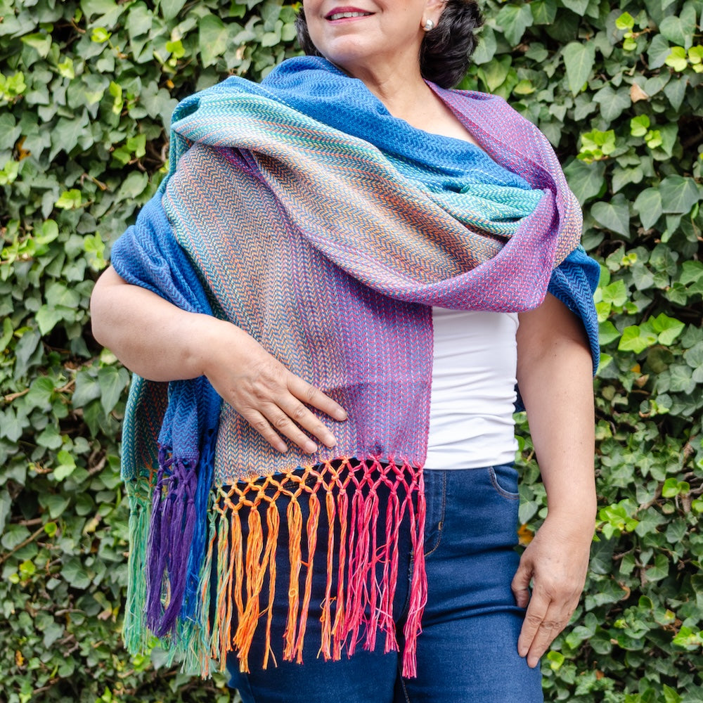 Ombre Multicolored Rebozo, or Shawl