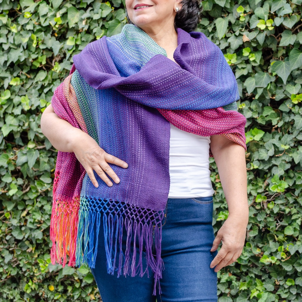 Ombre Multicolored Rebozo, or Shawl