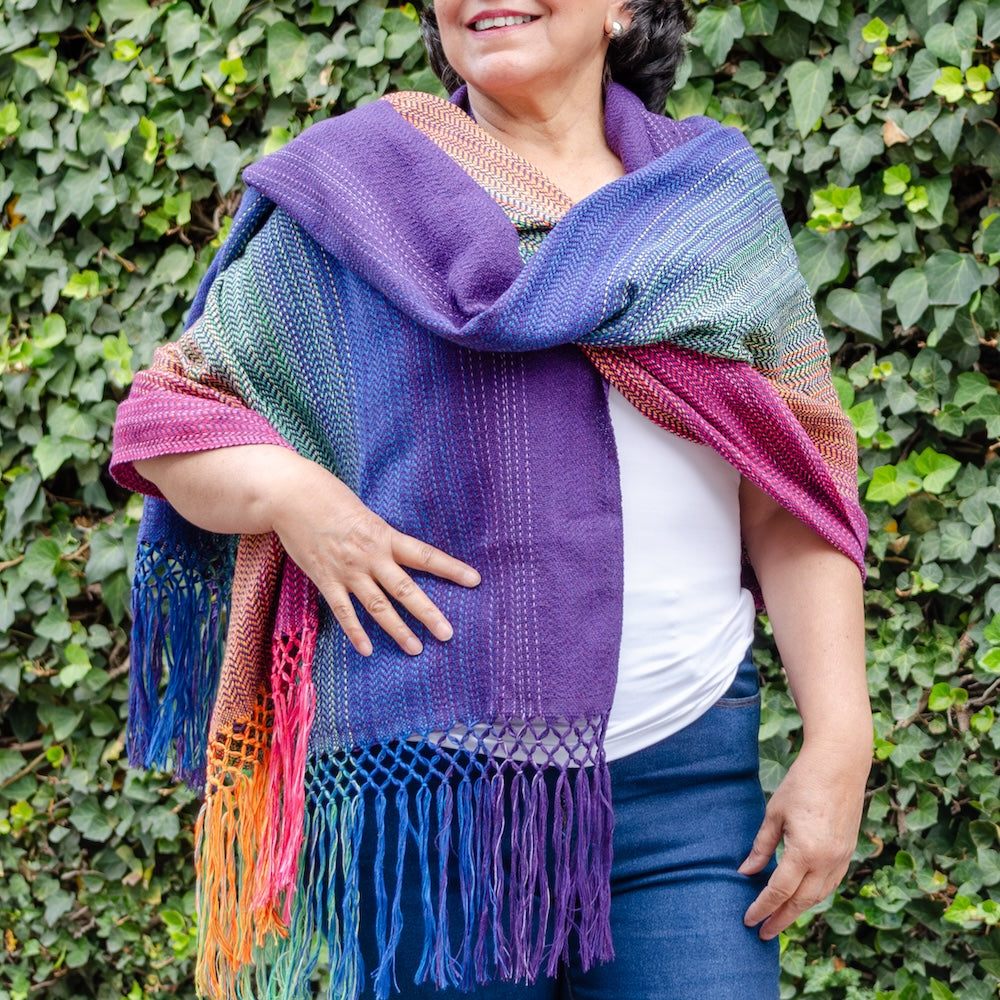 Ombre Multicolored Rebozo, or Shawl