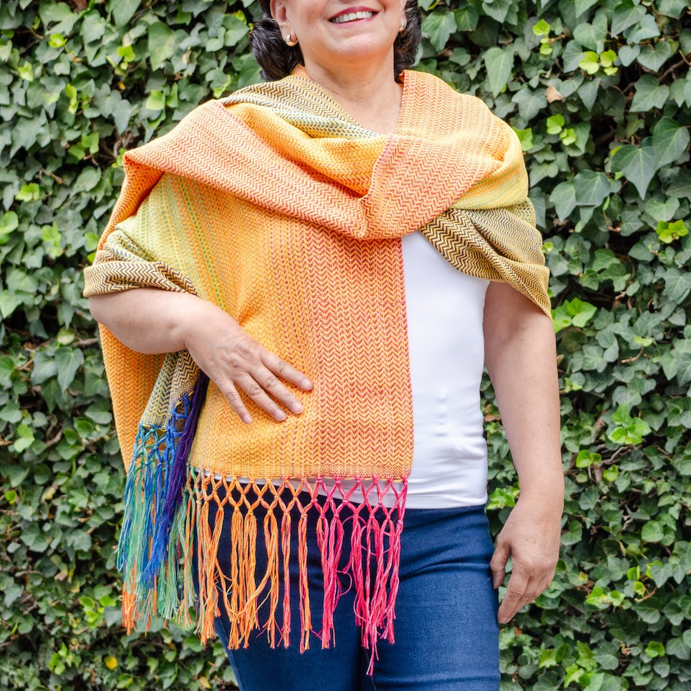Ombre Multicolored Rebozo, or Shawl