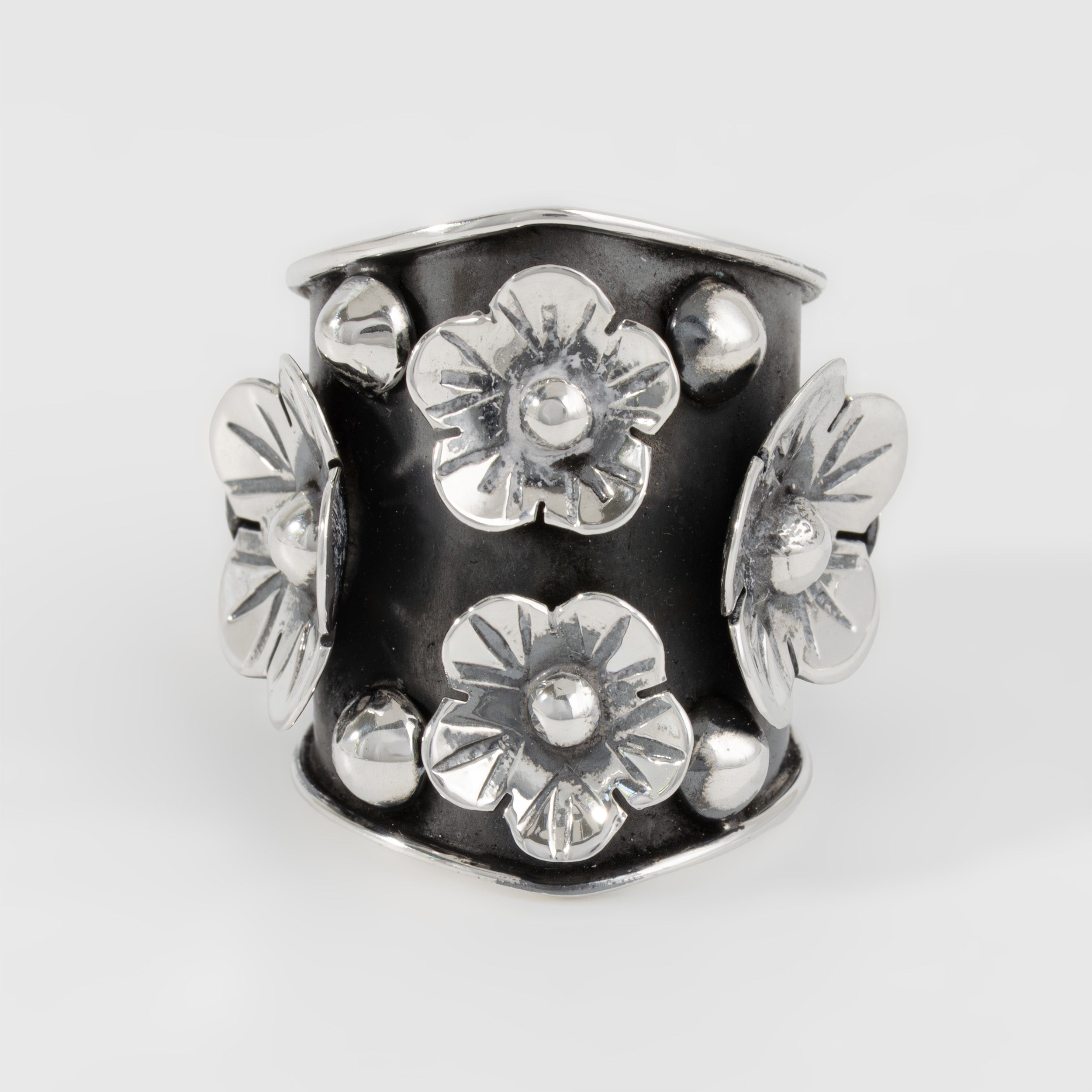 Sterling Silver Flower Garden Ring