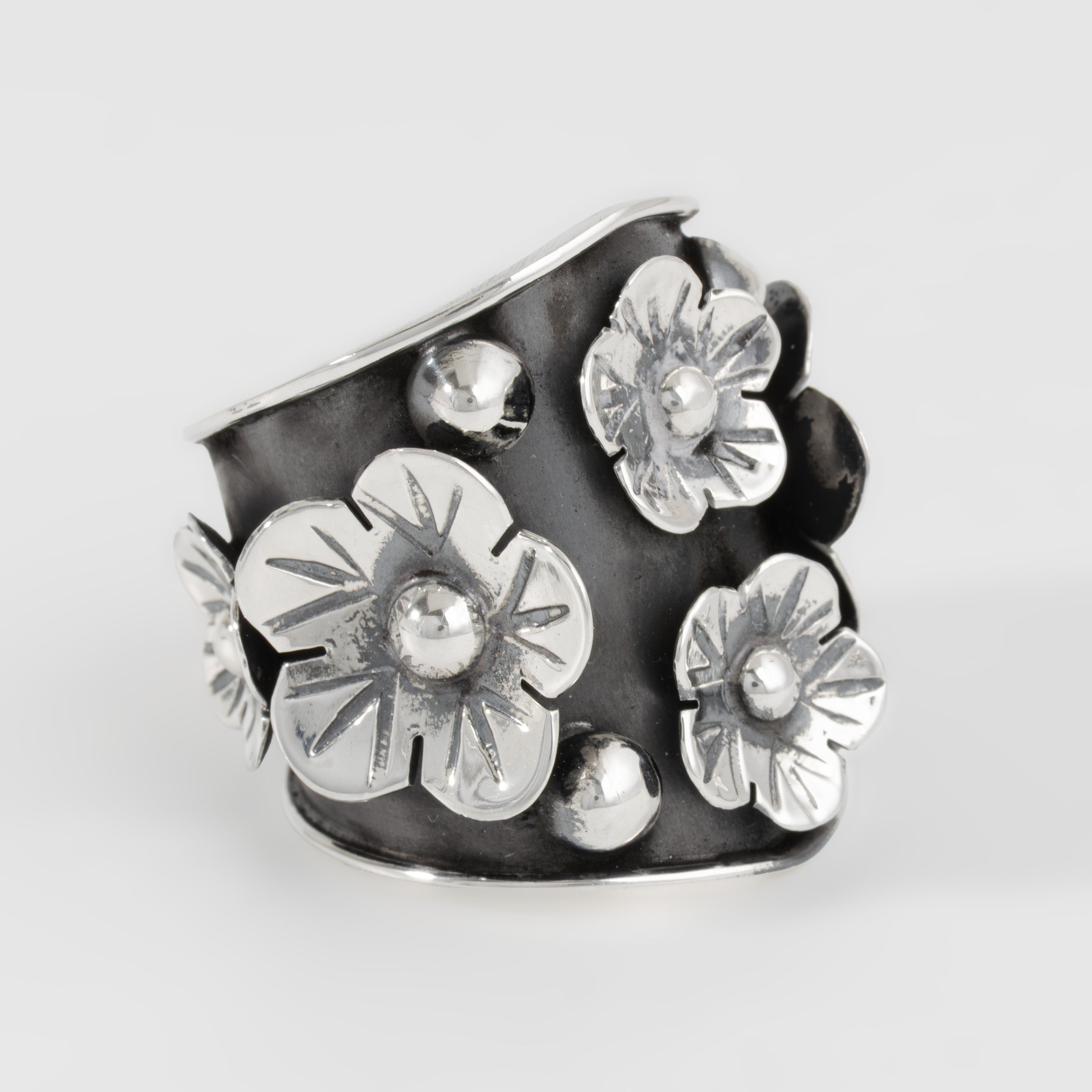 Sterling Silver Flower Garden Ring