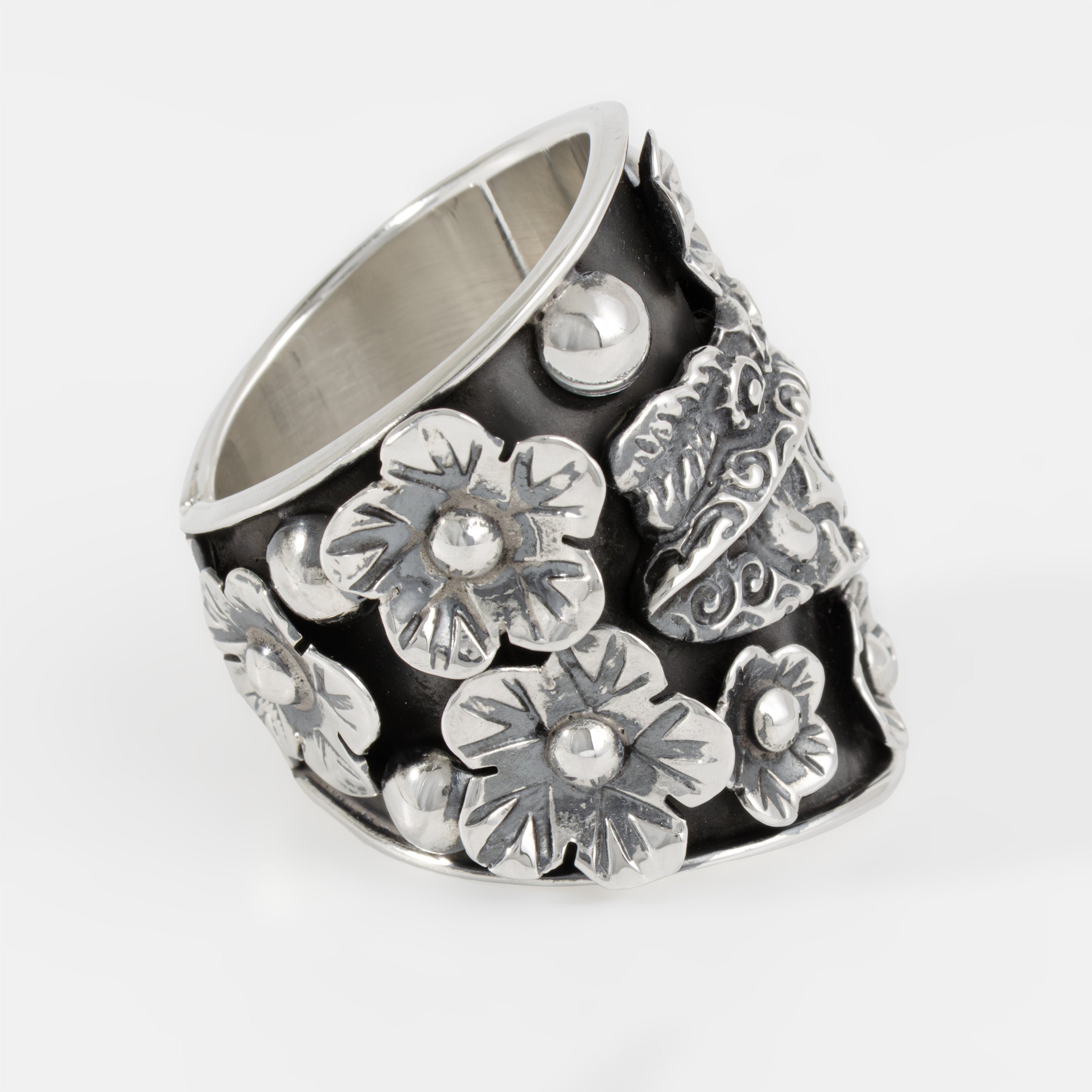 Sterling Silver Small Royal Calavera Catrina Ring