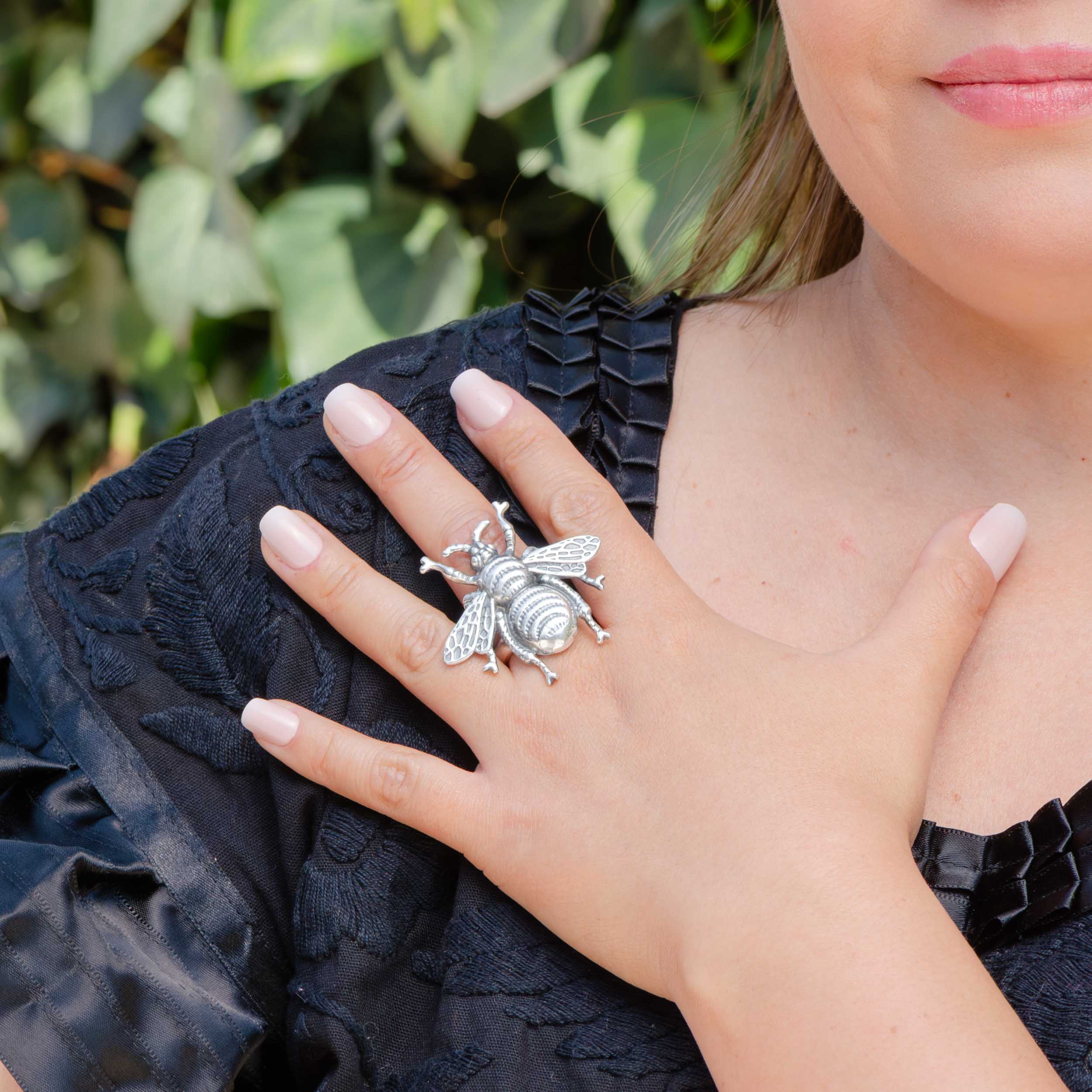 Sterling Silver Queen Bee Ring
