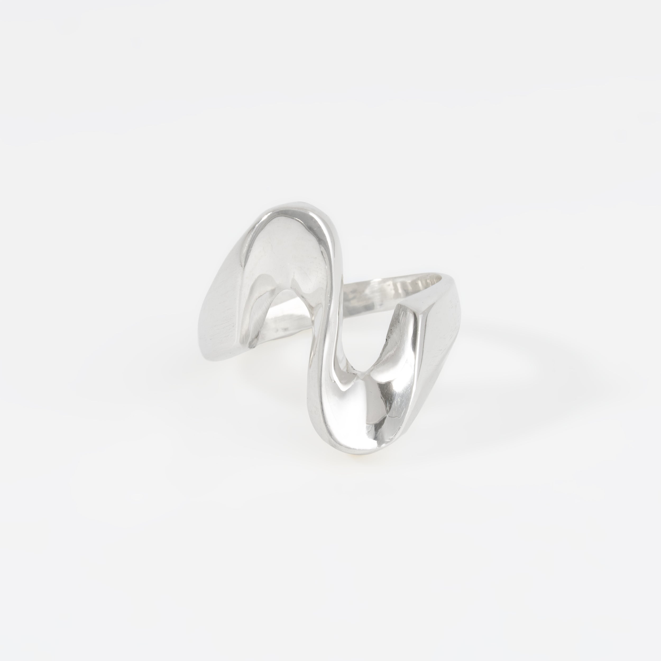Sterling Silver Wavy Swirl Ring