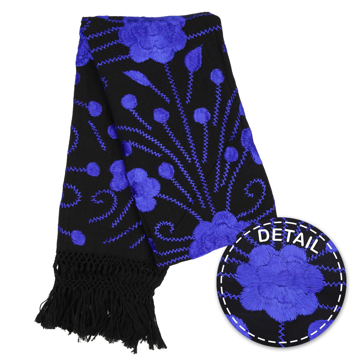Floral Embroidery Rebozo