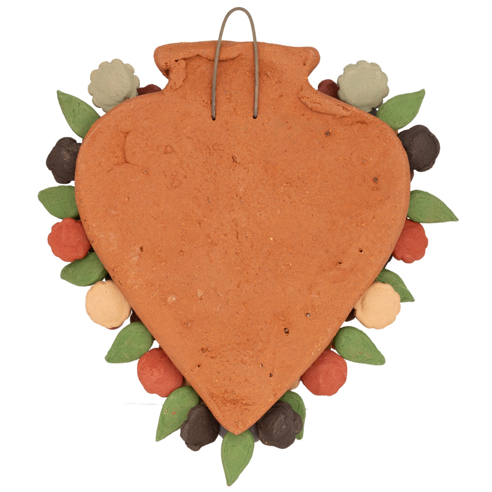 Sacred Heart Barro Pigmentado Clay Wall Art