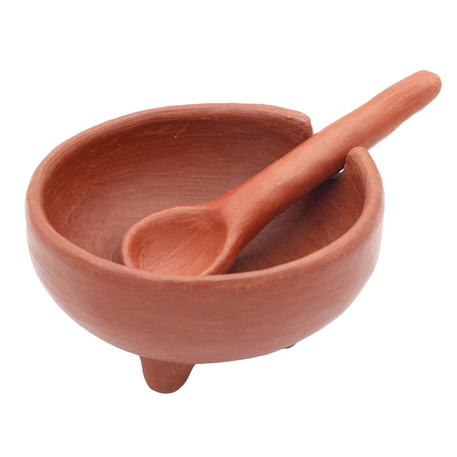Barro Rojo Terracotta Salsa Bowl with Spoon