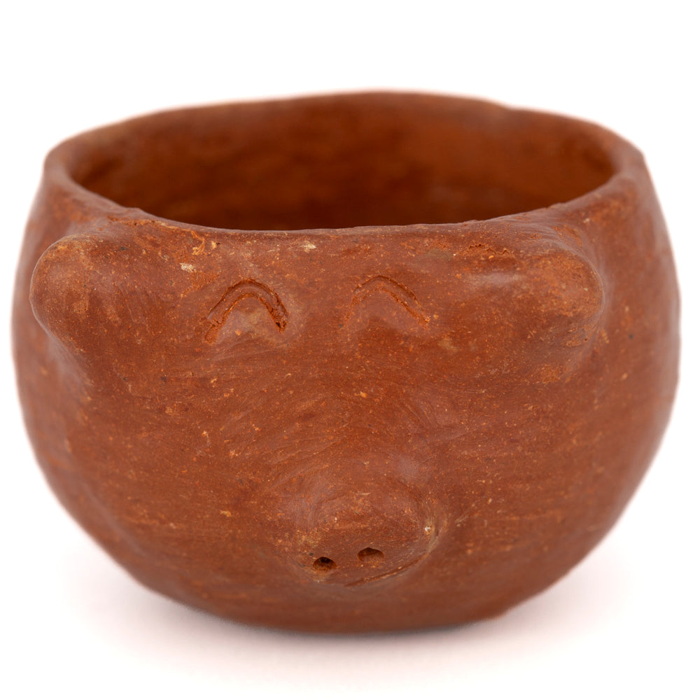 Red Clay Terracotta Cochinito Really Mini Bowl