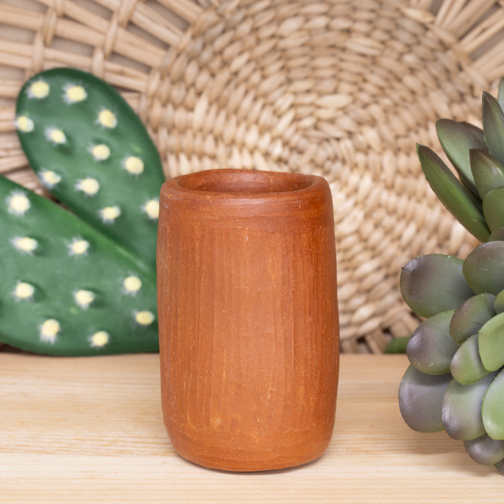 Red Clay Terracotta Smooth Tall Shot Glass