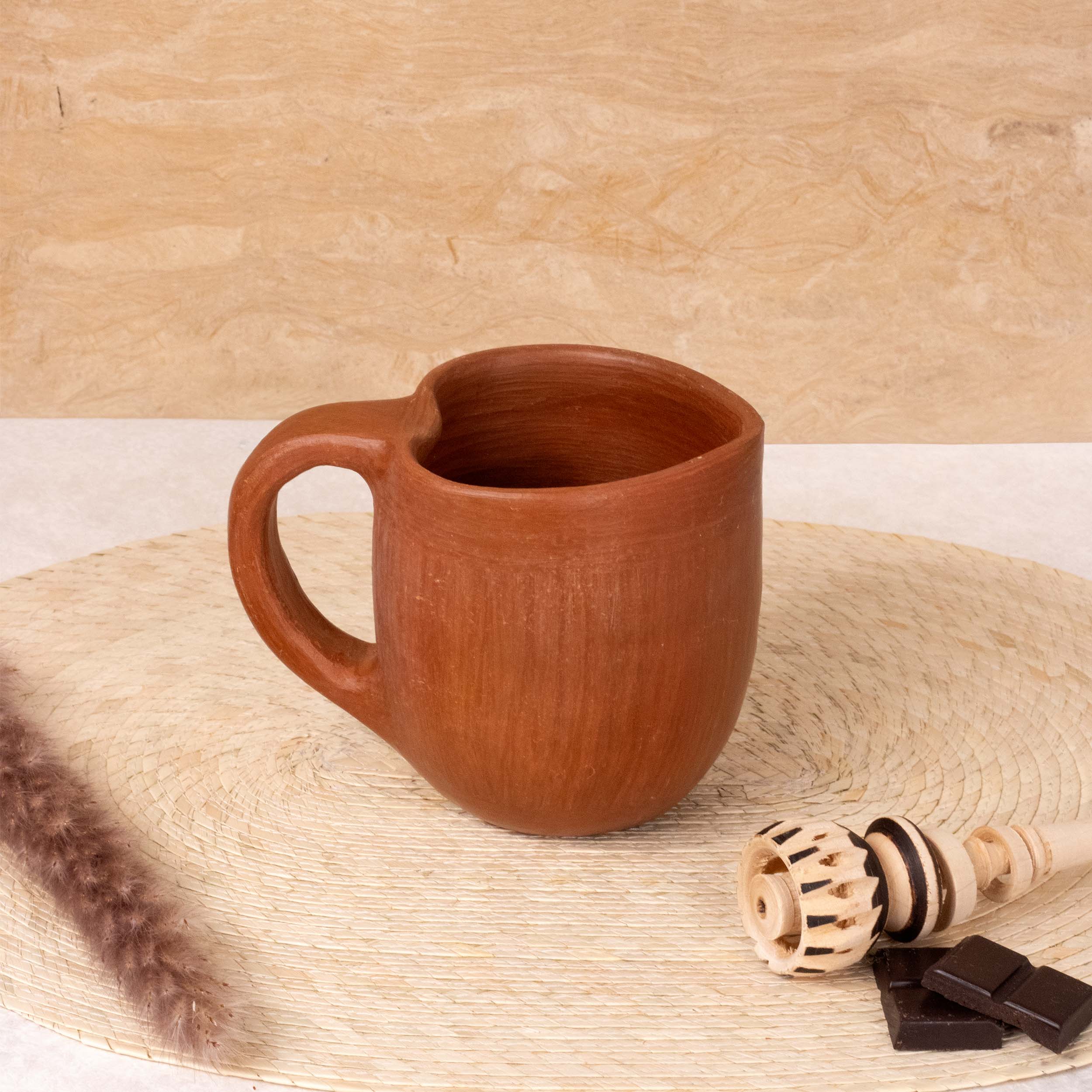 Red Clay Terracotta Heart Mug