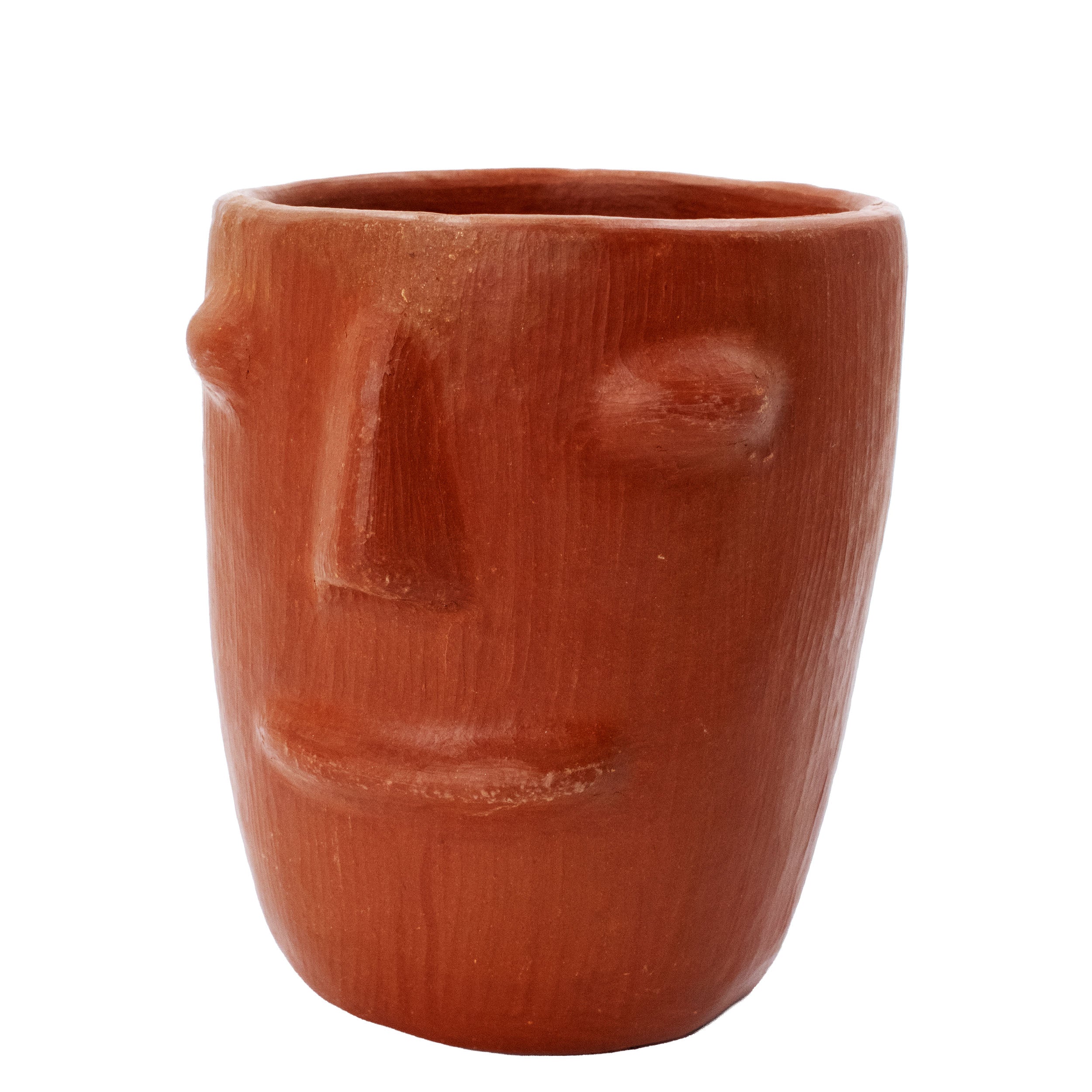 Red Clay Terracotta Face Mug
