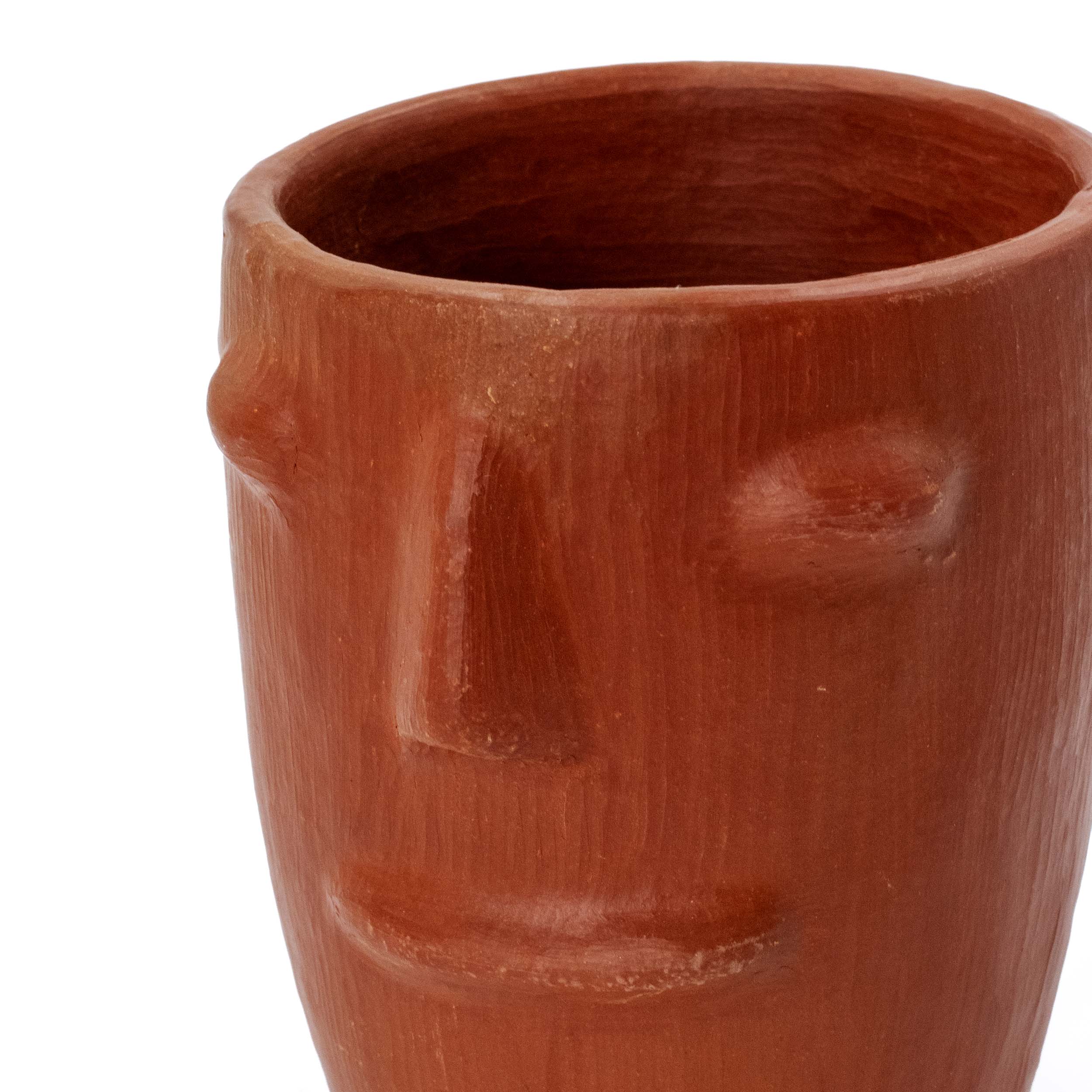 Red Clay Terracotta Face Mug