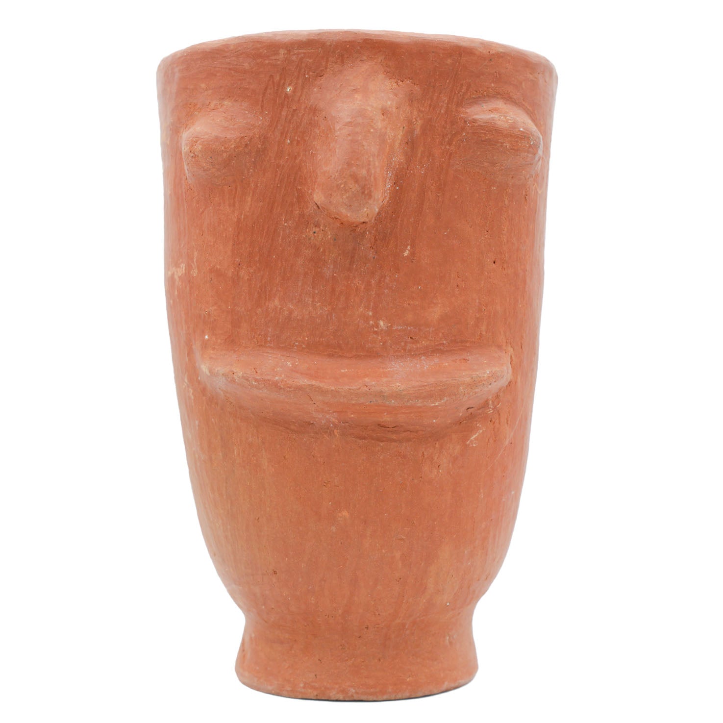 Red Clay Face Terracotta Planter