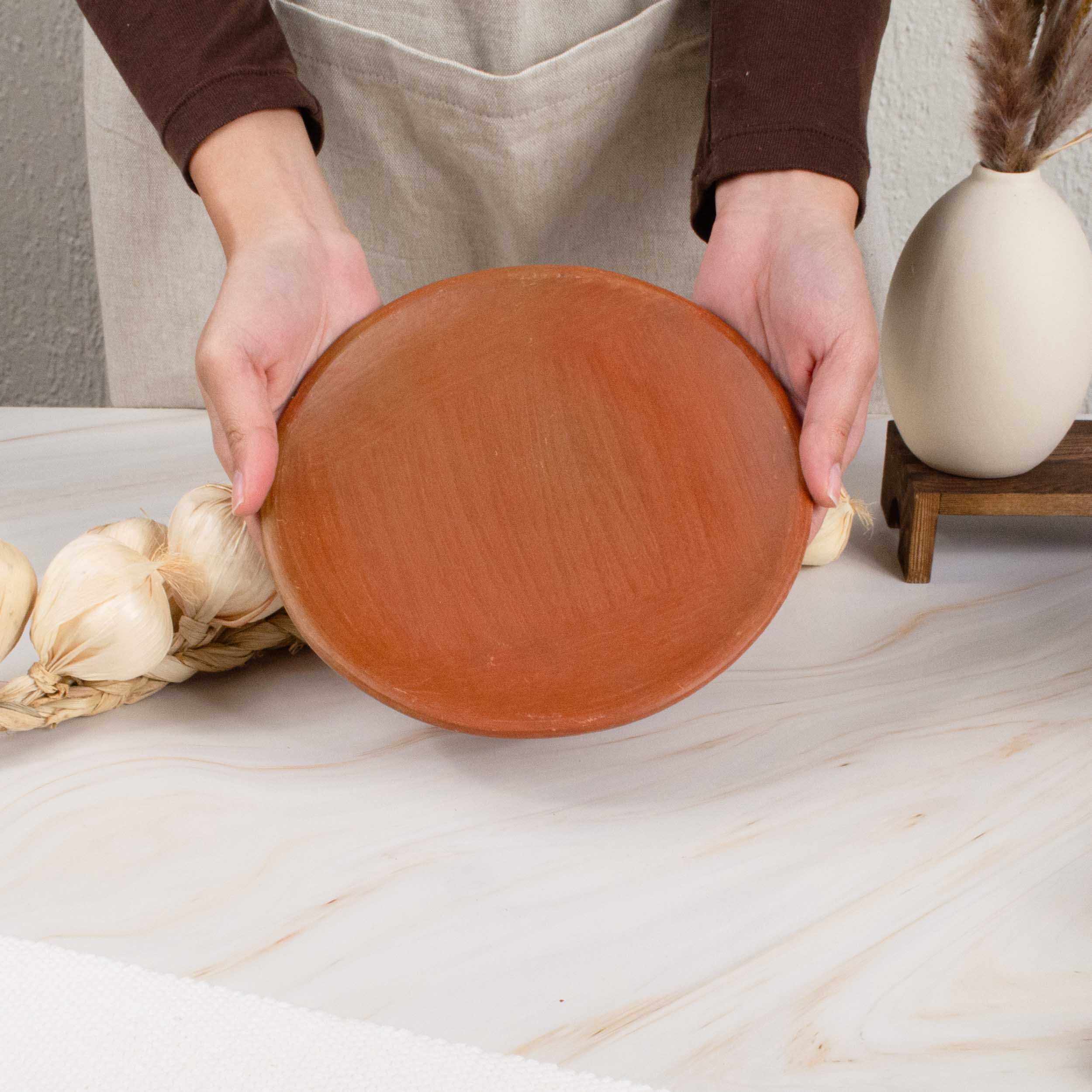 Barro Rojo Terracotta Red Clay Dessert Plate
