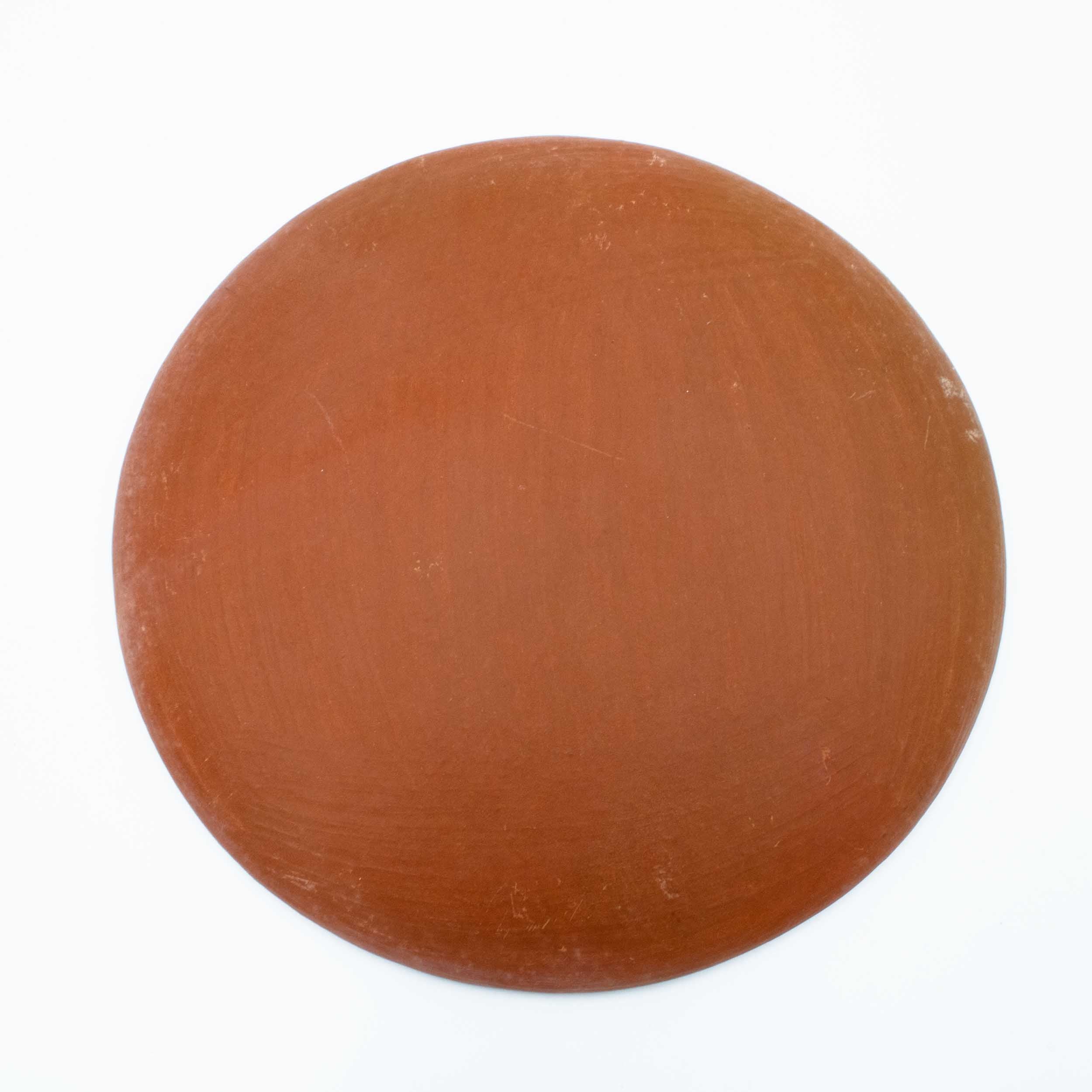Red Clay Salad Plate Flat Base