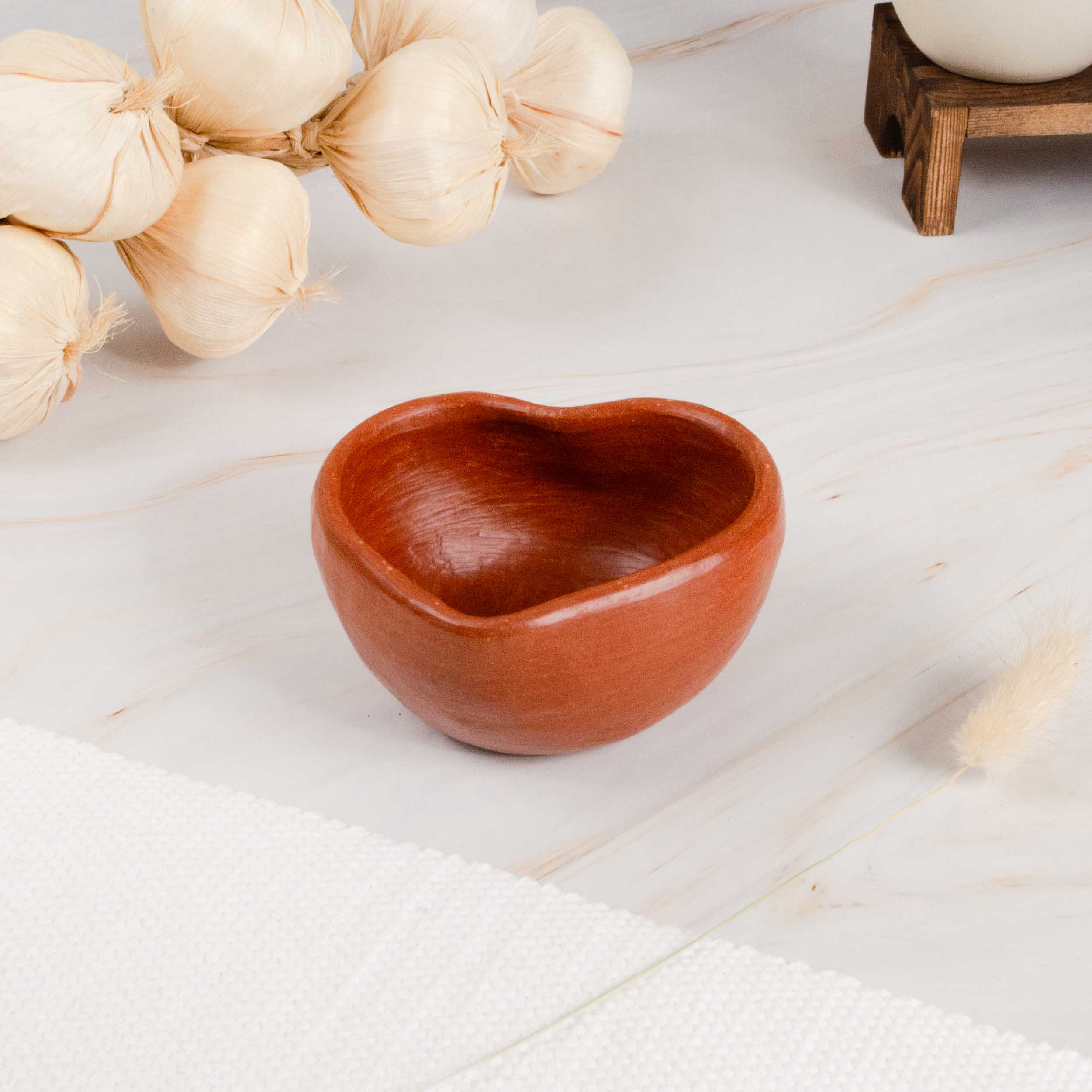 Barro Rojo Terracotta Heart Shape Salsa Bowl