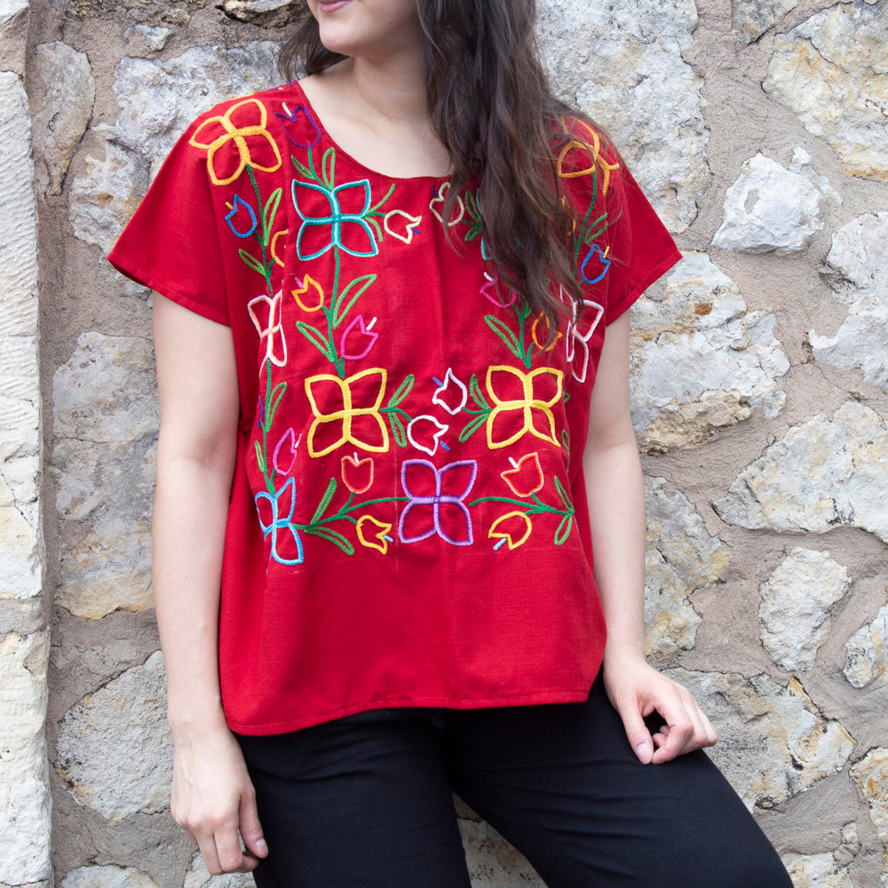 Flor de Hilo Cadenilla Huipil Blouse