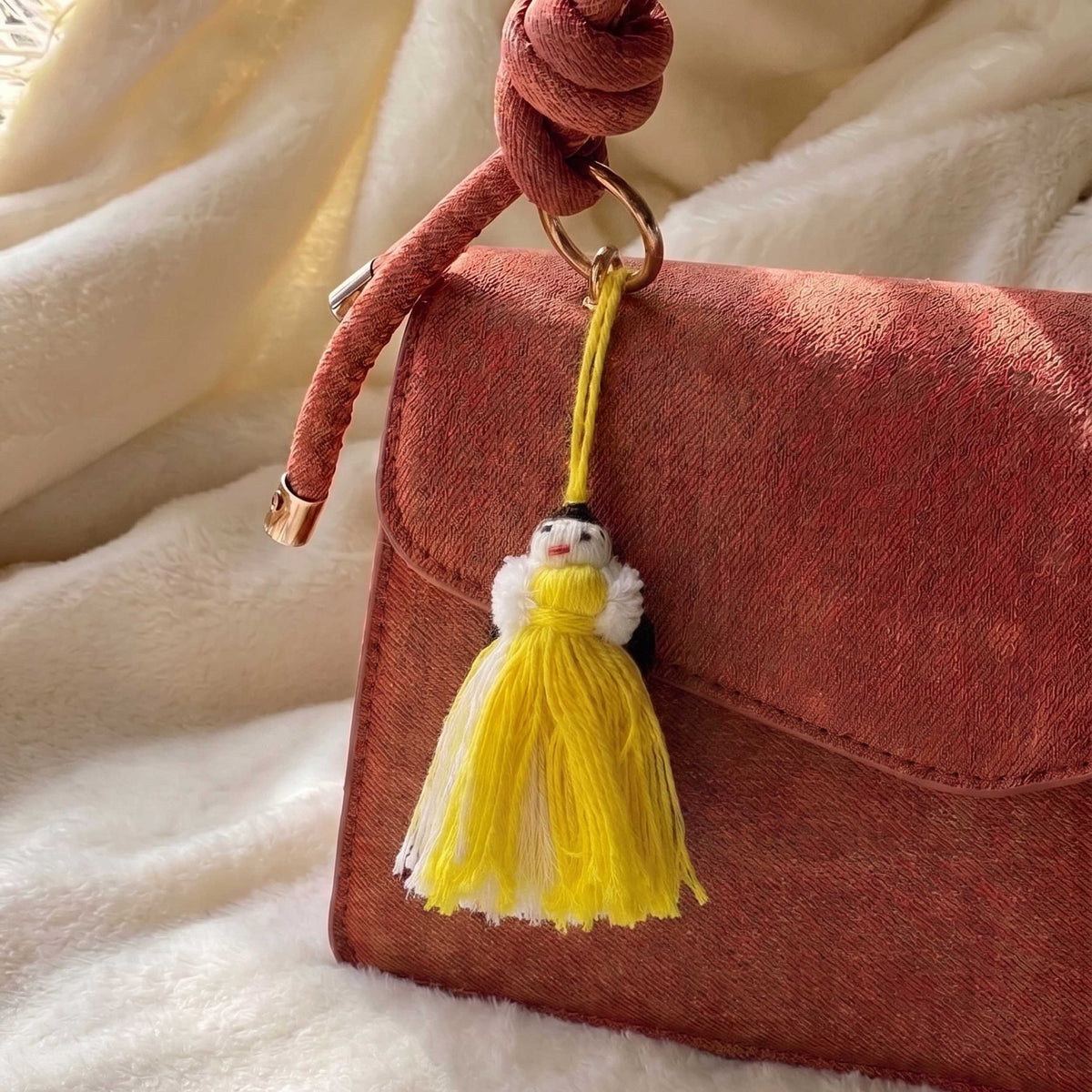 Mini Retazos Mexican Yarn Doll PomPom