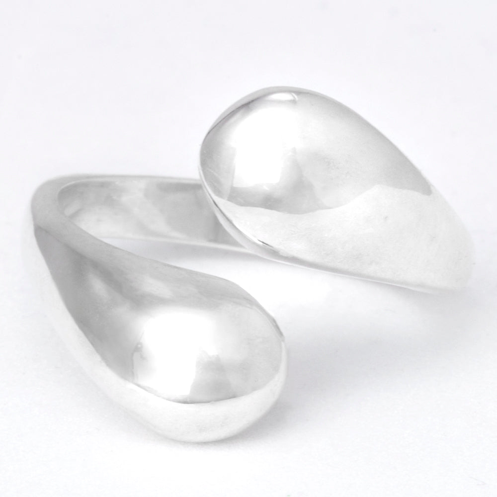 Sterling Silver Gotitas Adjustable Ring