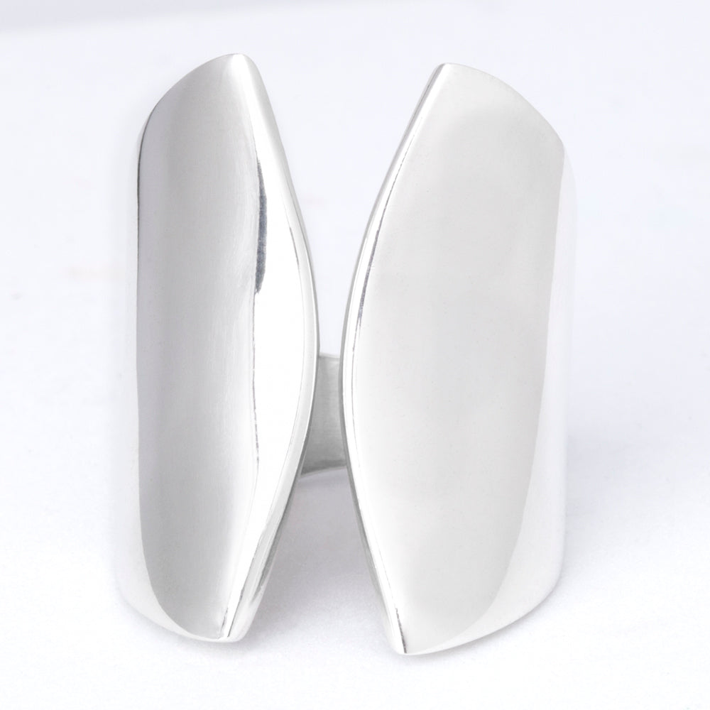 Sterling Silver Shield Adjustable Bold Ring