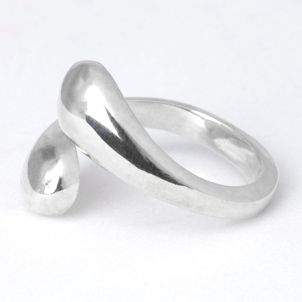 Sterling Silver Gotitas Adjustable Ring