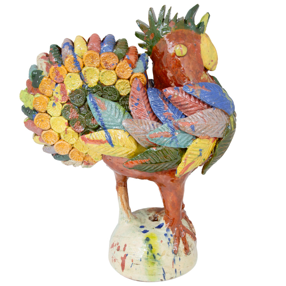 Gallo Colorido Rooster Decorative Sculpture