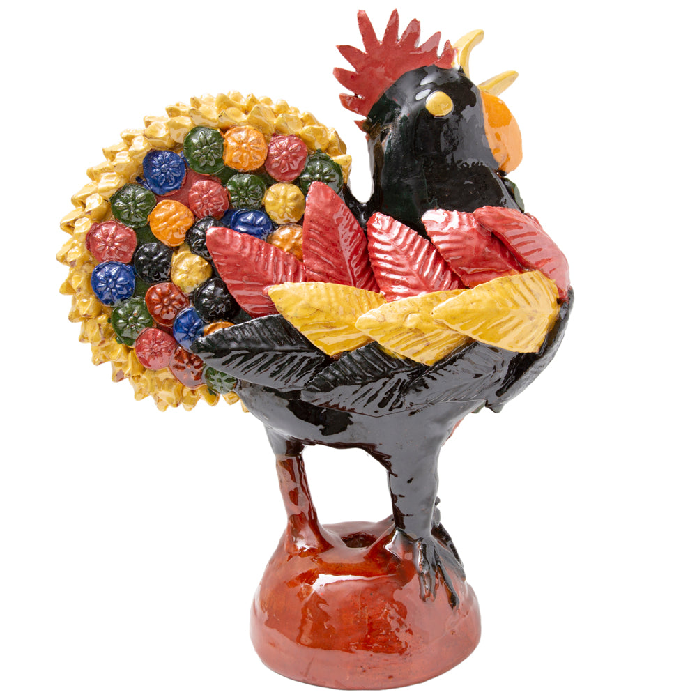Gallo Colorido Rooster Decorative Sculpture