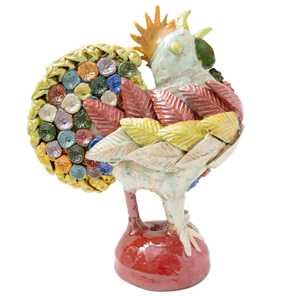 Gallo Colorido Rooster Decorative Sculpture