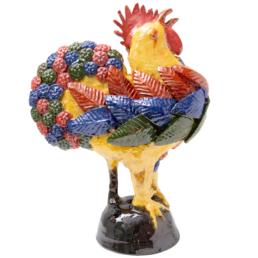 Gallo Colorido Rooster Decorative Sculpture