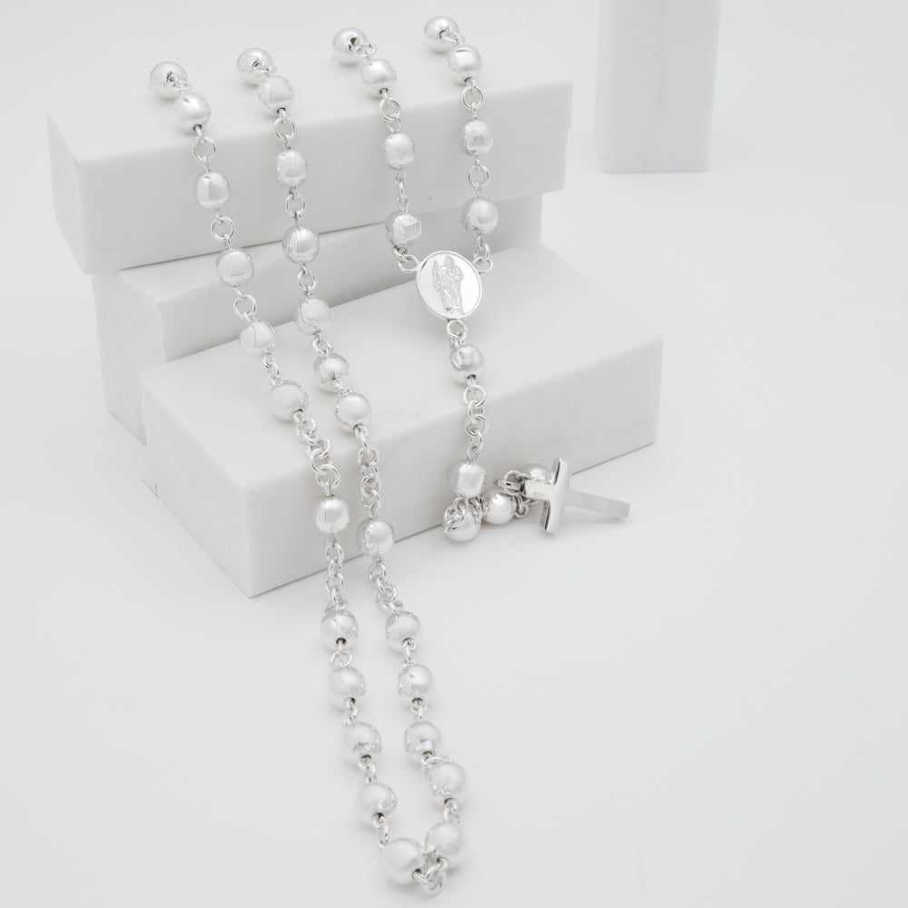 Sterling Silver Large San Judas/St. Jude Rosary
