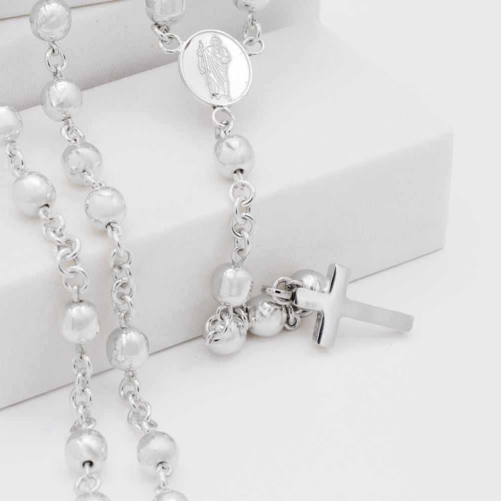 Sterling Silver Large San Judas/St. Jude Rosary