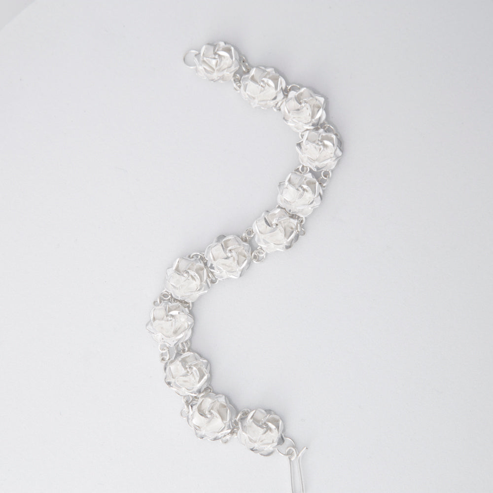 Sterling Silver Lovely Rose Bracelet