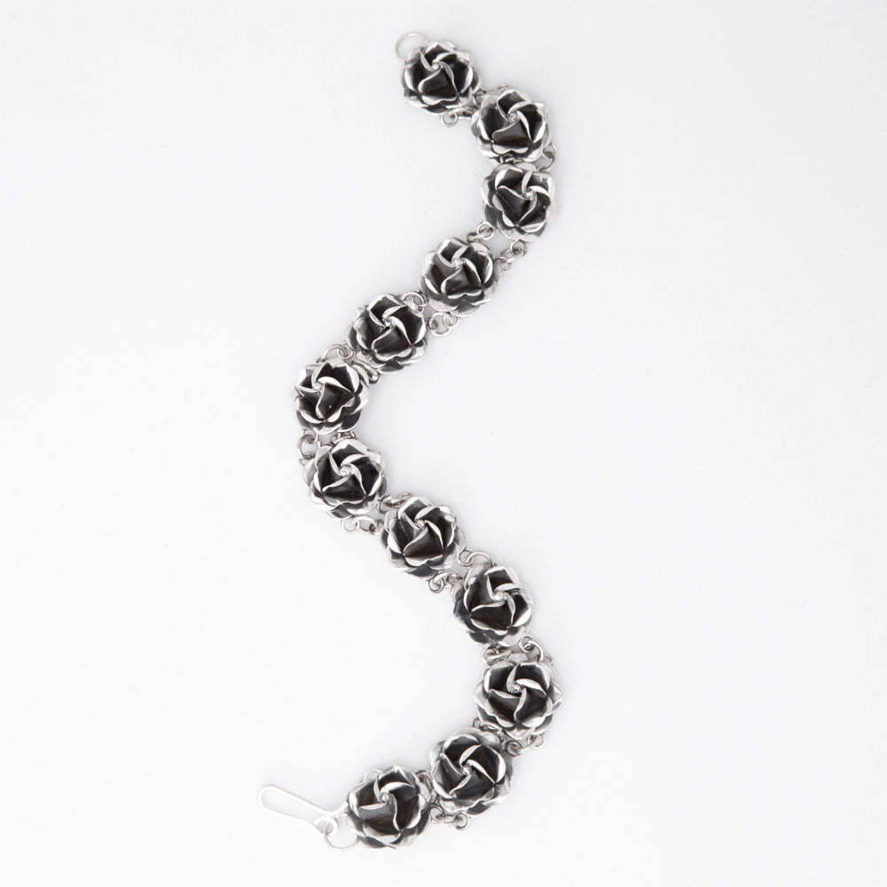 Sterling Silver Lovely Rose Bracelet