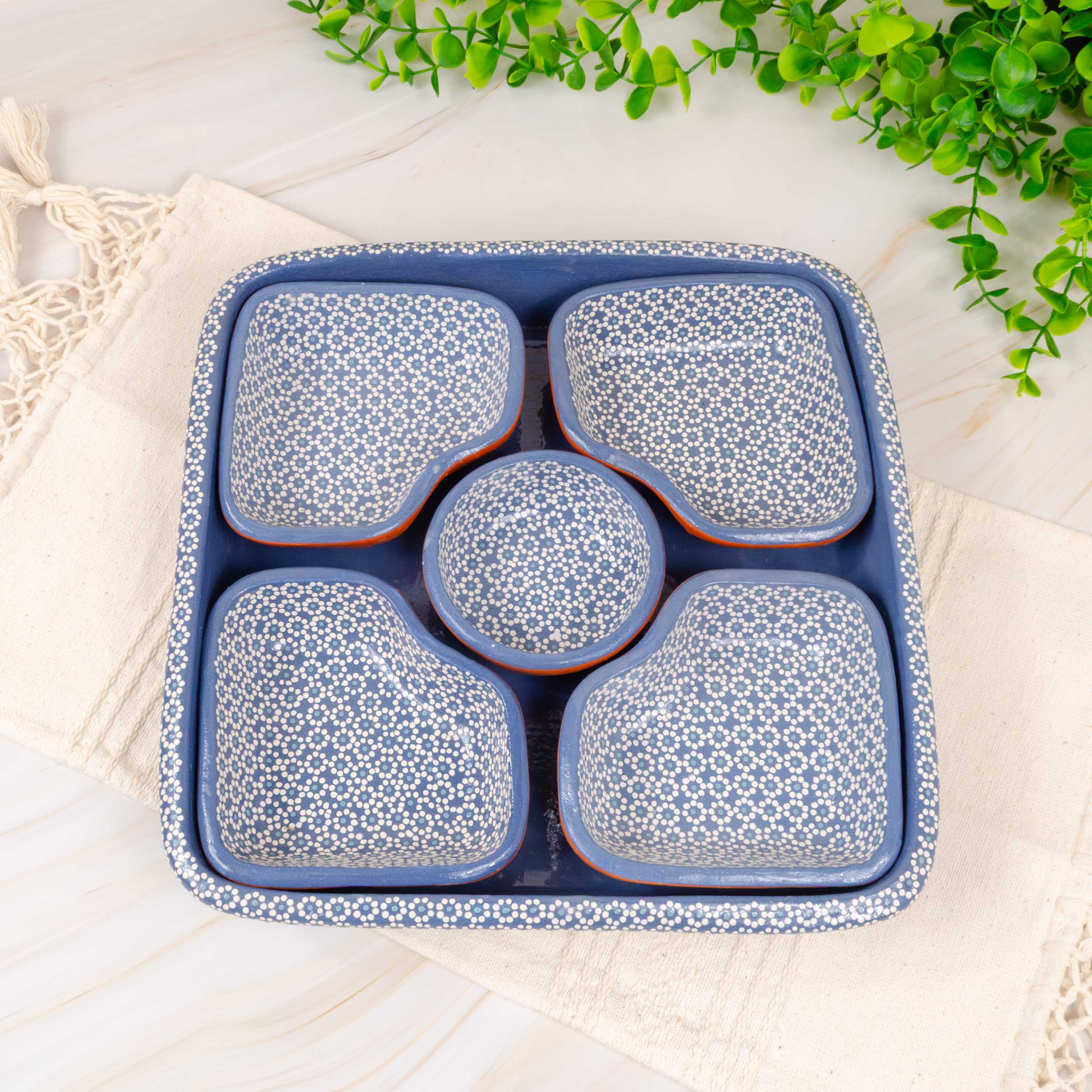 Hand-Painted Capula Modular 6-Piece Serving Set