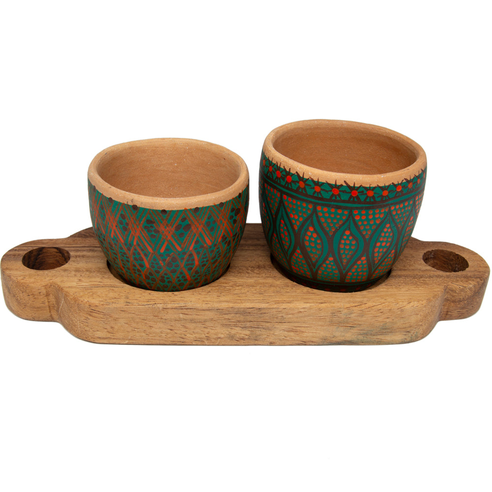 3 Piece Entertaining Serving Set with Parota Tray