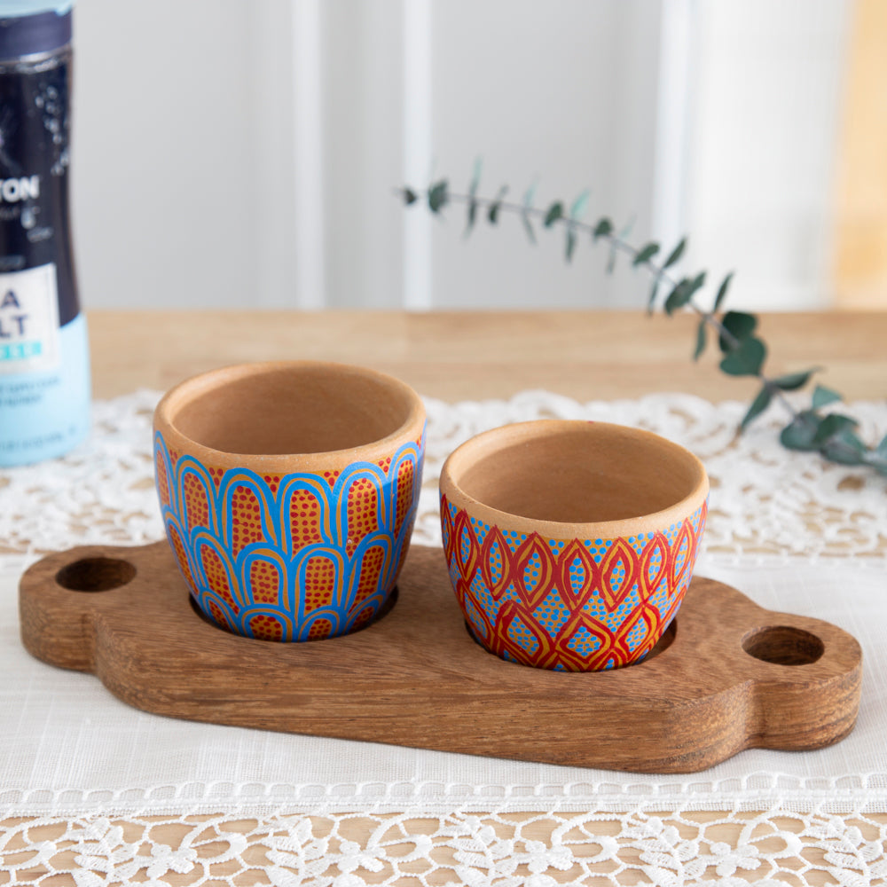 3 Piece Entertaining Serving Set with Parota Tray