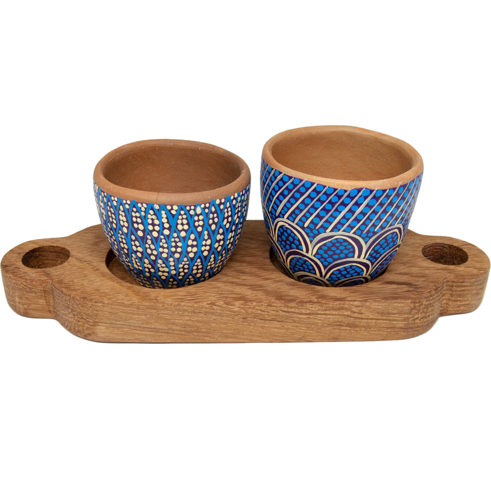 3 Piece Entertaining Serving Set with Parota Tray