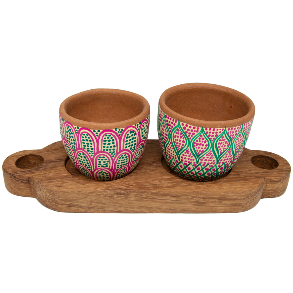 3 Piece Entertaining Serving Set with Parota Tray