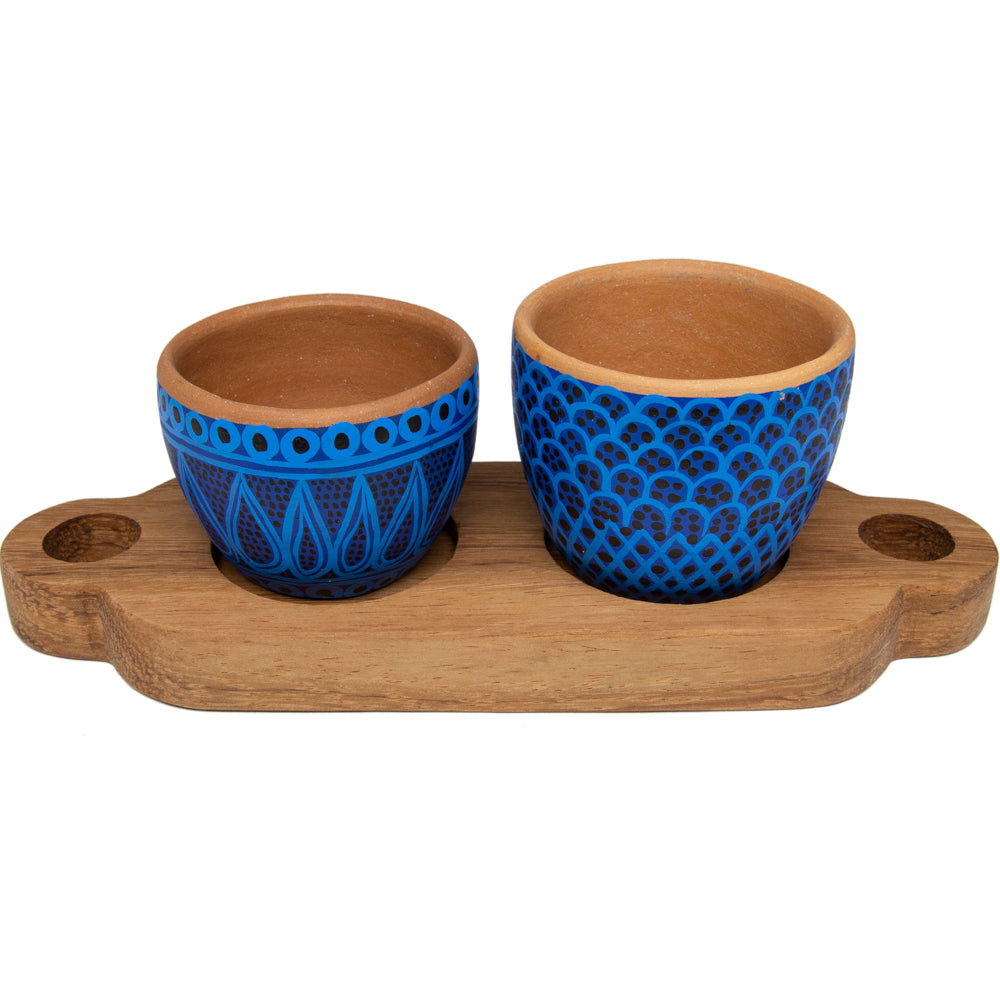 3 Piece Entertaining Serving Set with Parota Tray