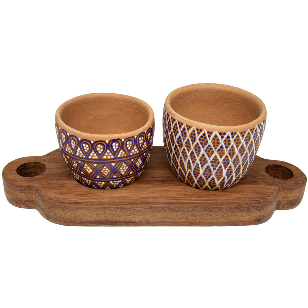 3 Piece Entertaining Serving Set with Parota Tray