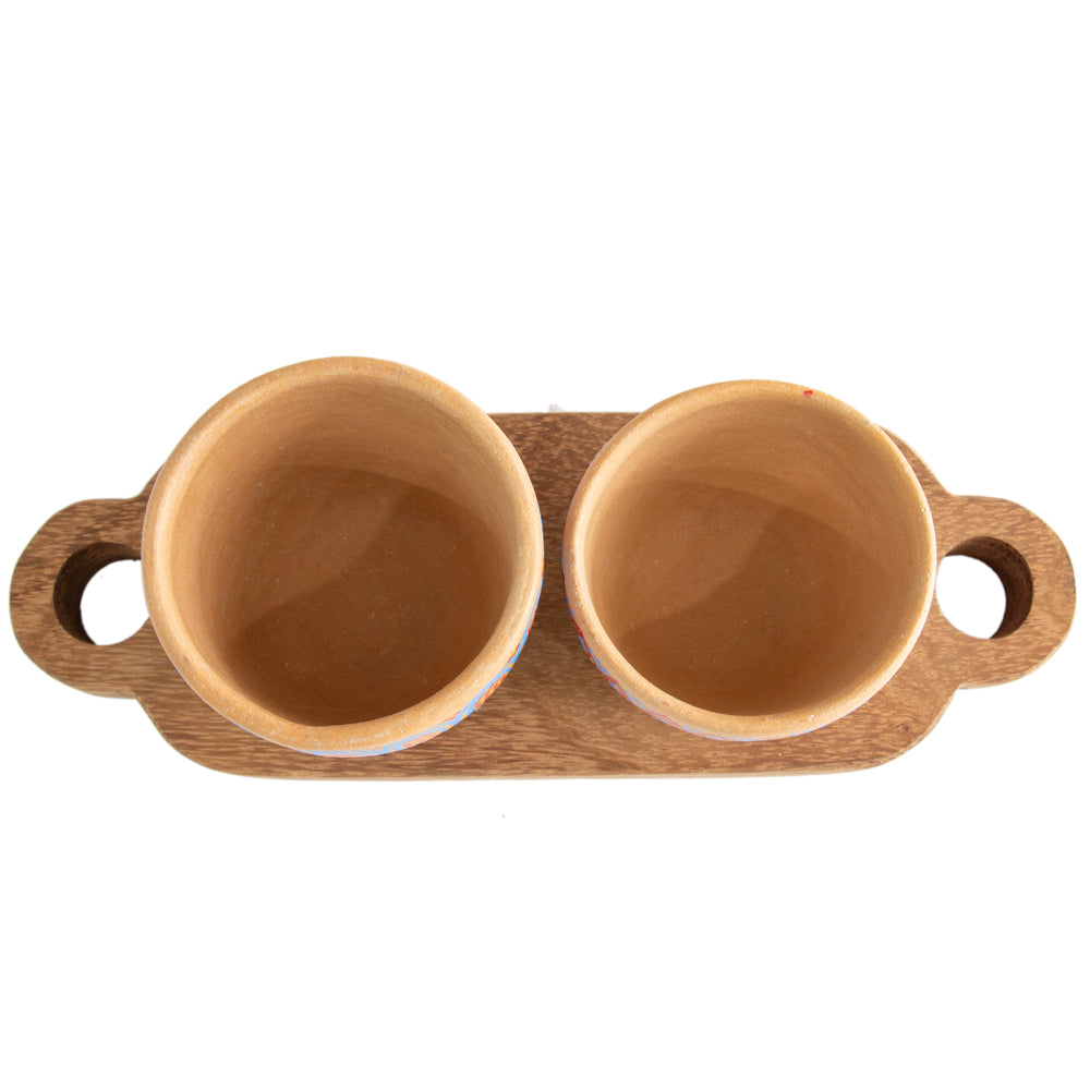 3 Piece Entertaining Serving Set with Parota Tray