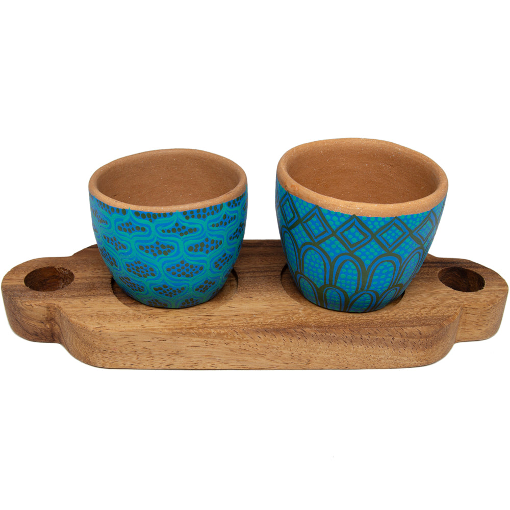 3 Piece Entertaining Serving Set with Parota Tray