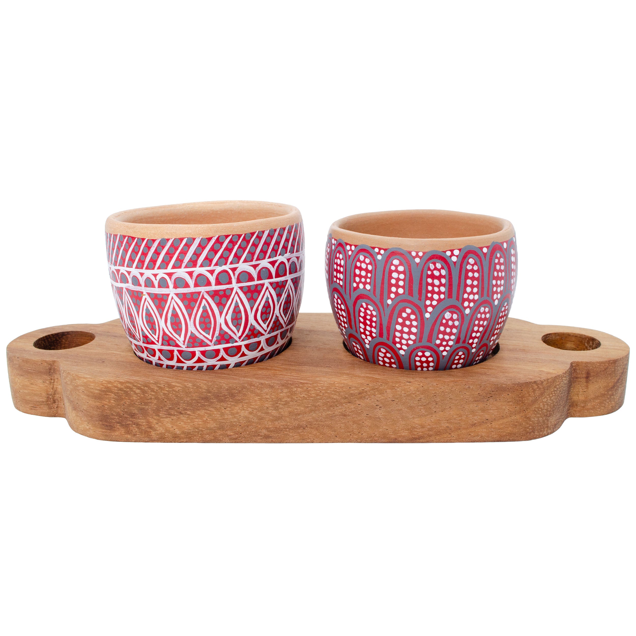 3 Piece Entertaining Serving Set with Parota Tray