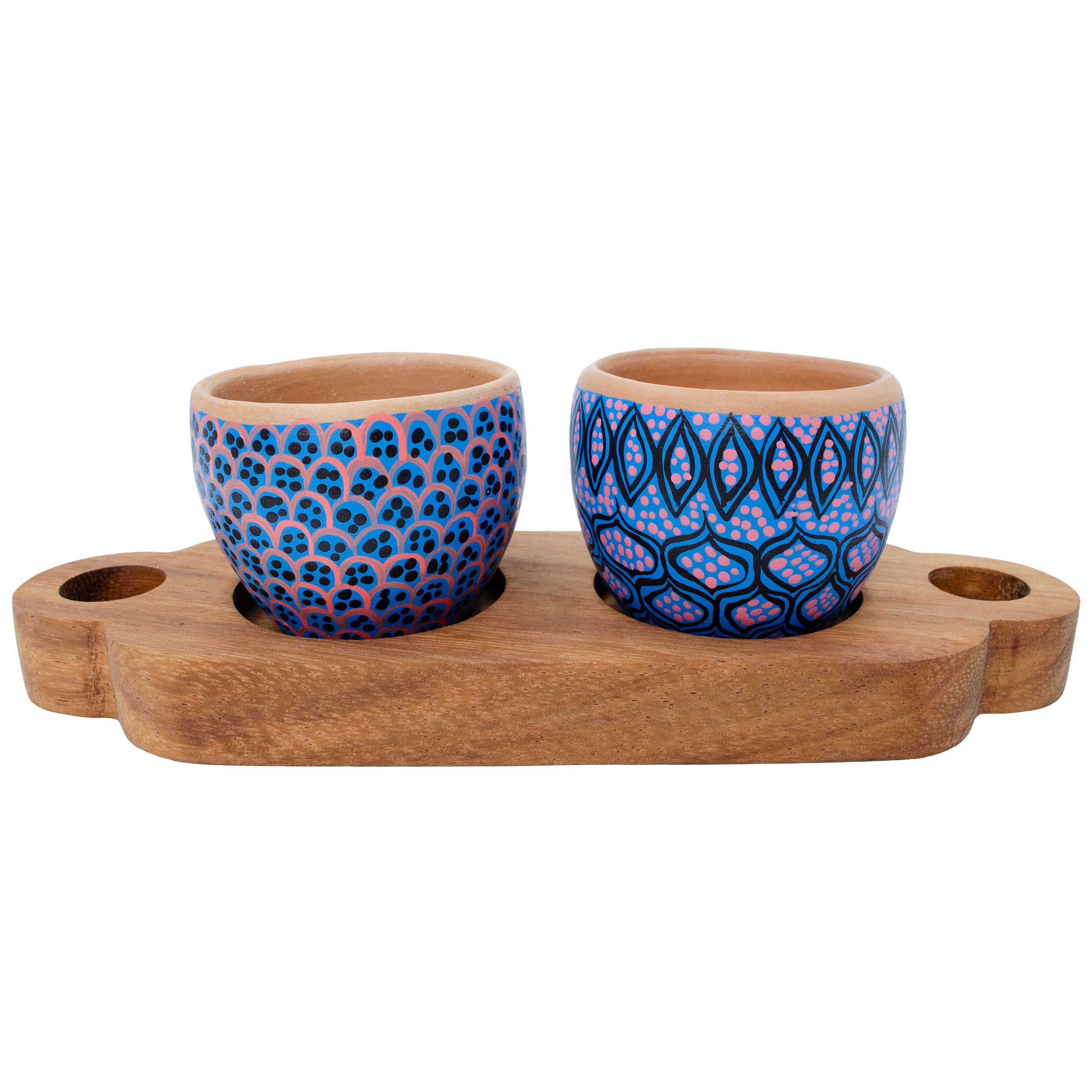 3 Piece Entertaining Serving Set with Parota Tray
