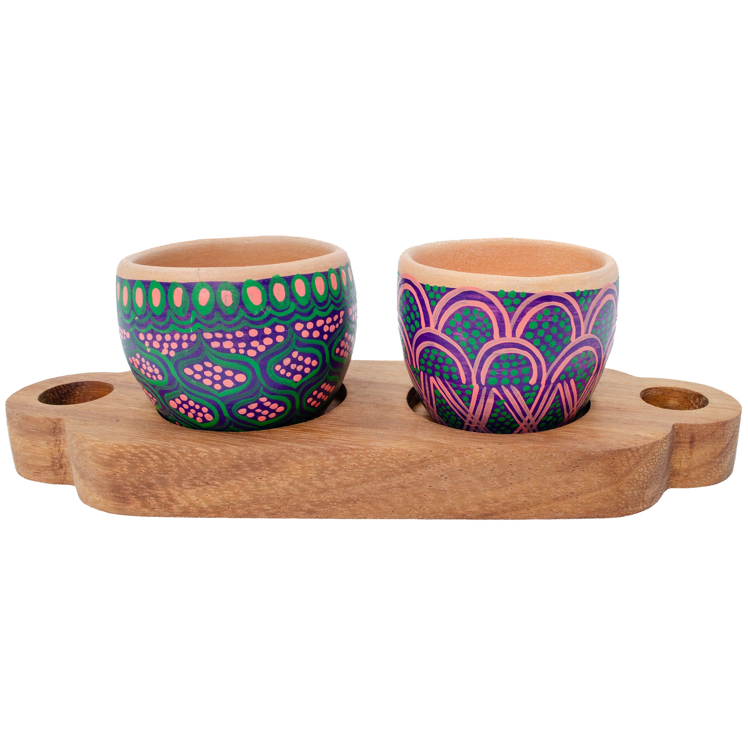 3 Piece Entertaining Serving Set with Parota Tray