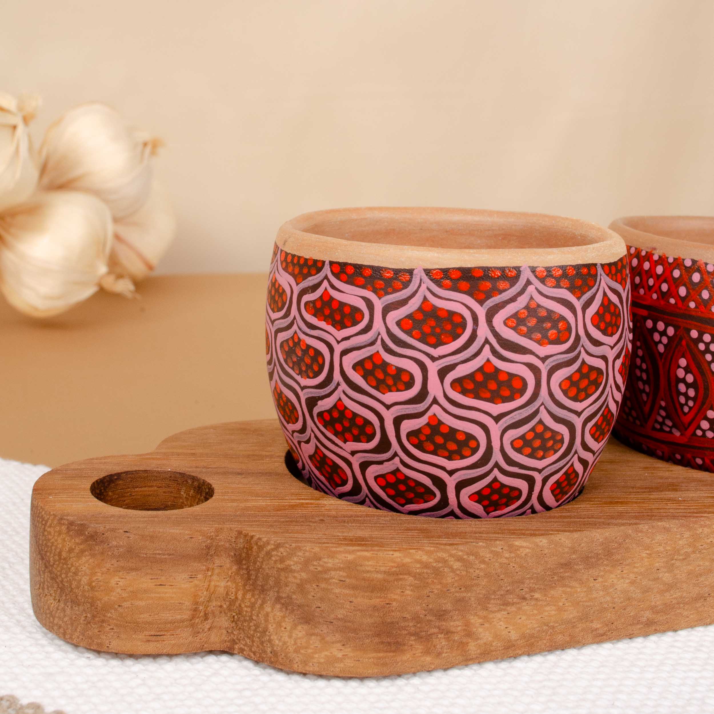 3 Piece Entertaining Serving Set with Parota Tray