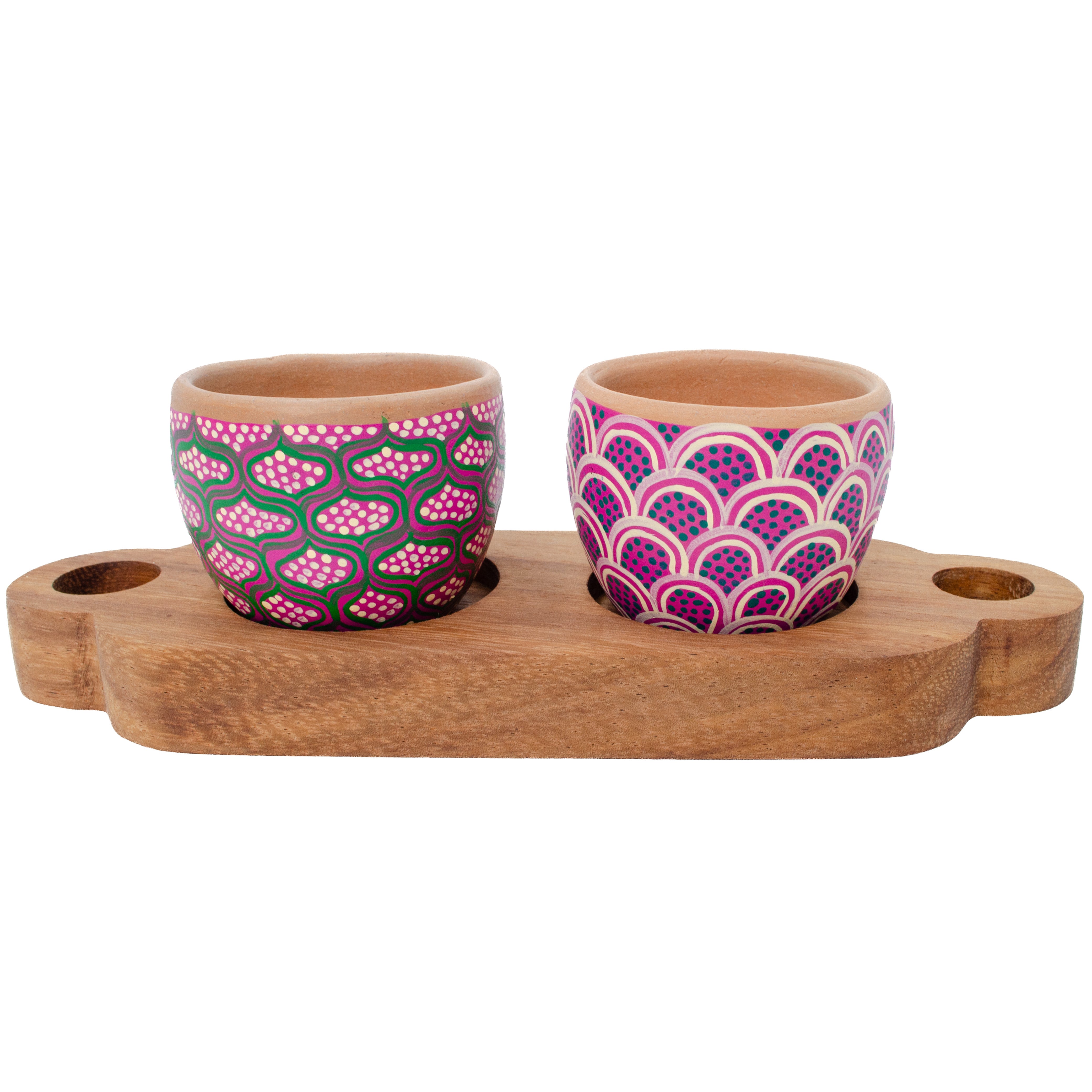 3 Piece Entertaining Serving Set with Parota Tray